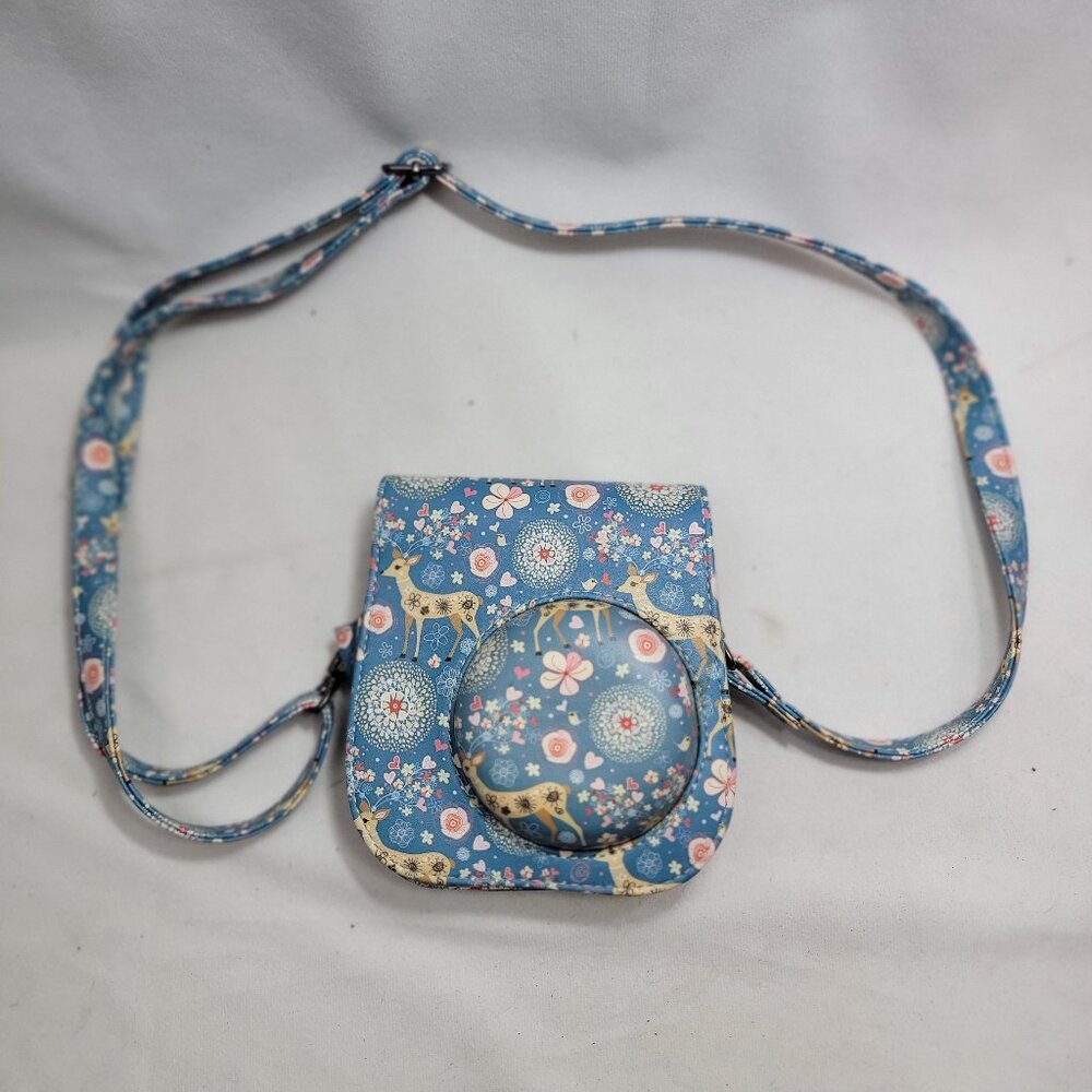 Carry Bag with Strap for Fujifilm Instax Mini Instant Camera Deer Flowers Print